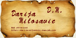 Darija Milosavić vizit kartica